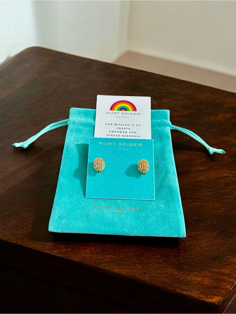 Kurt Geiger Rainbow Crystal Eagle Earrings